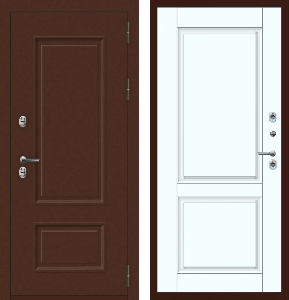 M81 ТЕРМО Багет 2 квадрата Муар 8019 - ФЛТ-7 Velluto Bianco AG 700