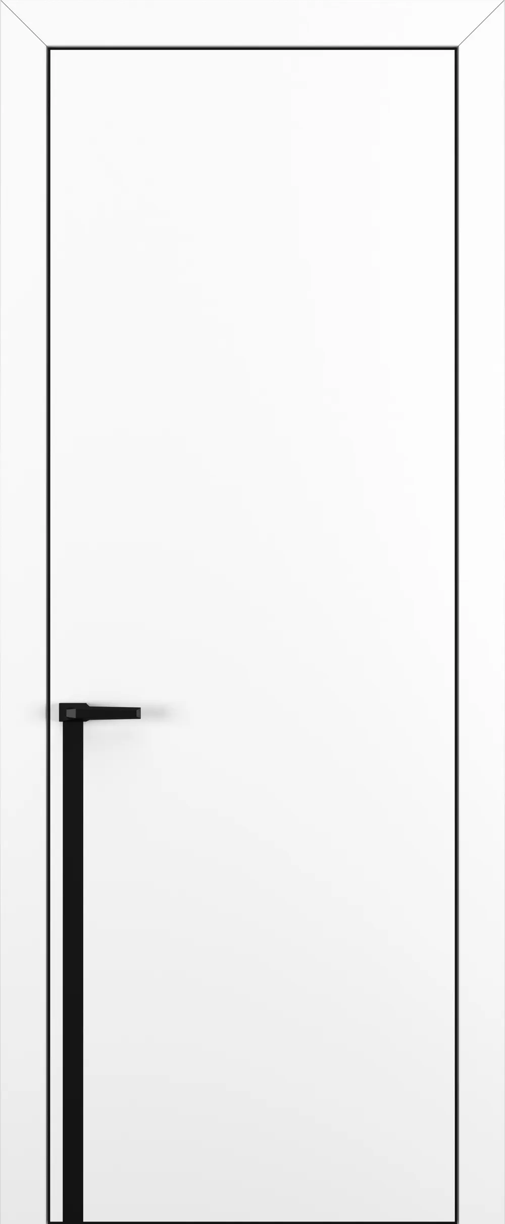 Квалитет К21 Белый матовый ALU Черная с 4-х молдинг черный (Mb)