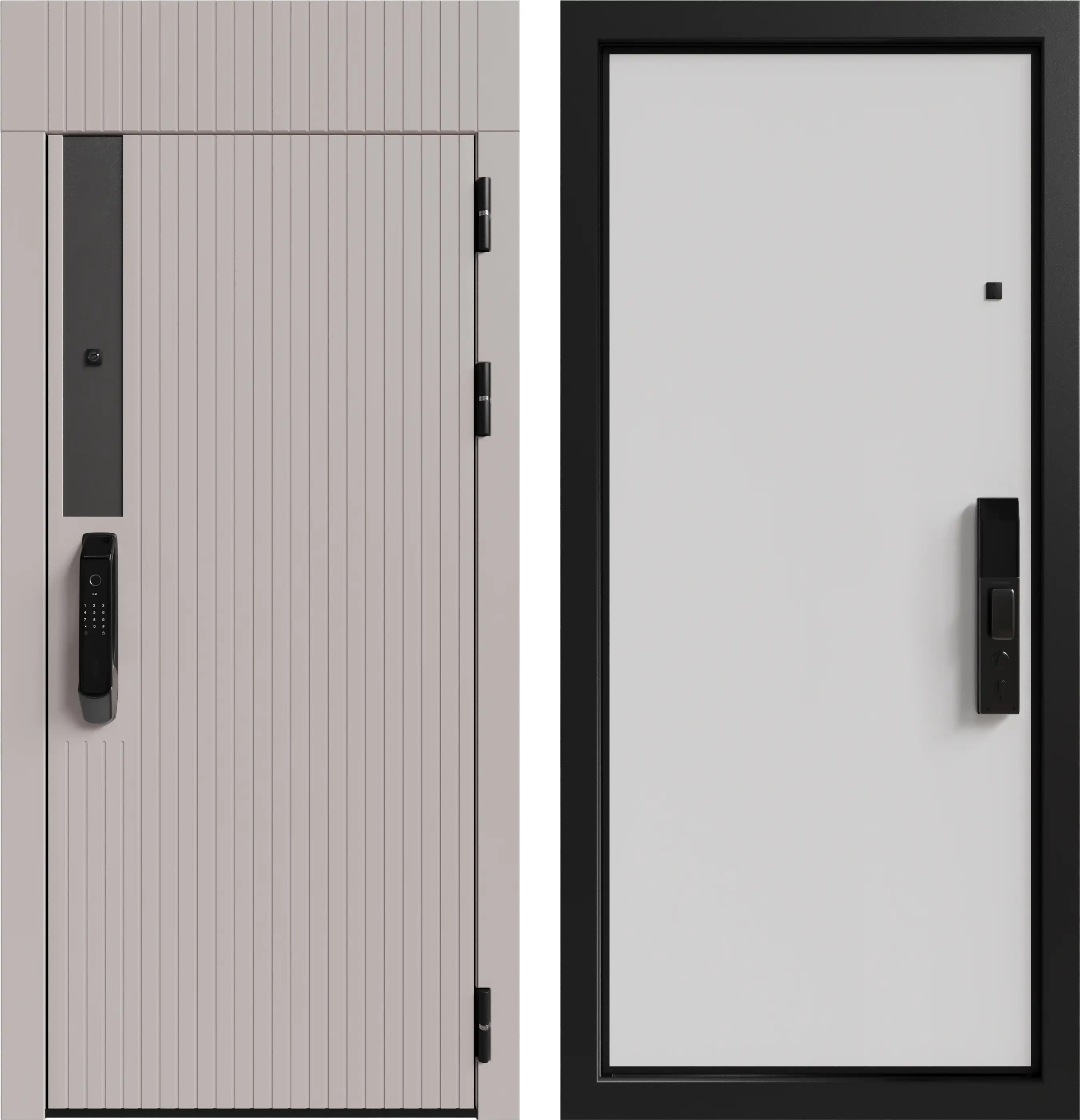 Рейн 2 3К90 ЮР-36 (с номером квартиры) Латте (ZB855-2) - ЮП-13 ZB Белый