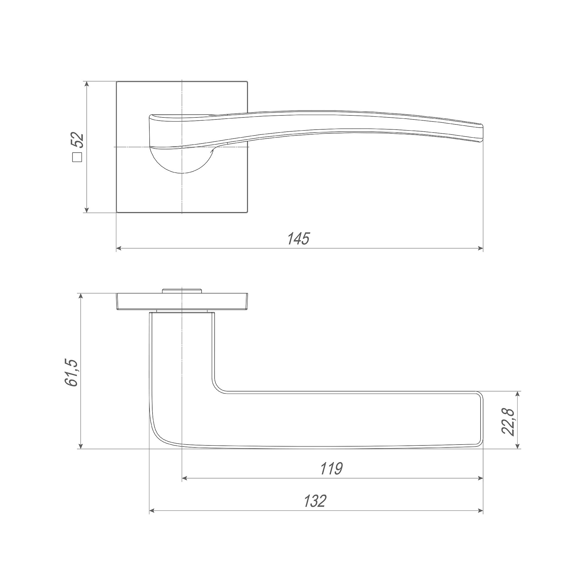 Ручка Ajax (Аякс) раздельная K.JS51.FAME (FAME JS) BL-24 черный