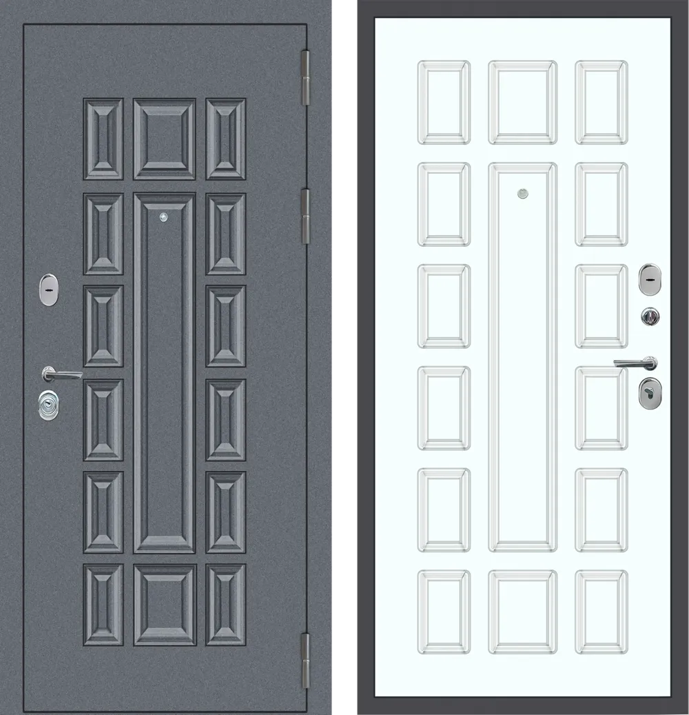 M54 с фрезеровкой Букле графит - ФЛТ-6 Velluto Bianco AG 700