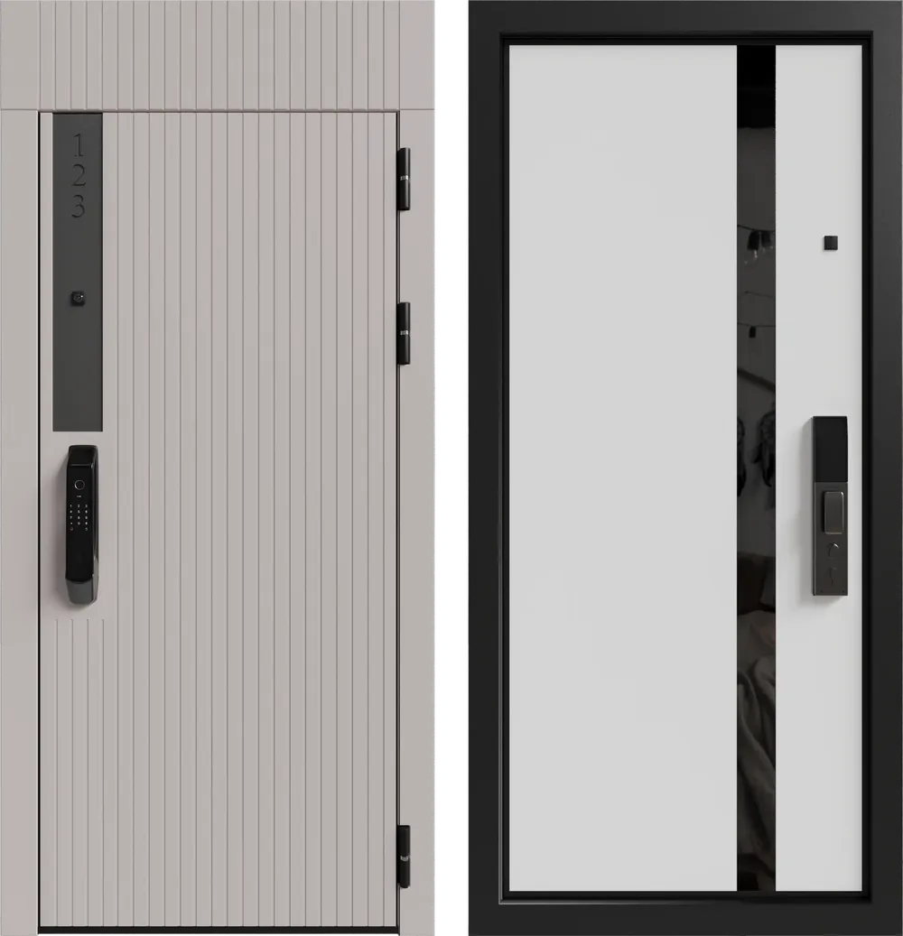 Рейн 3К90 ЮР-36 (с номером квартиры) Латте (ZB855-2) - ЮР22 ZB Белый