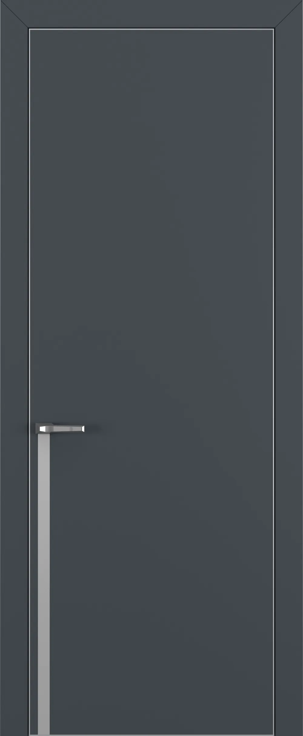 Квалитет К21 Графит премьер мат ALU Серая с 4-х молдинг серебро (Mh)