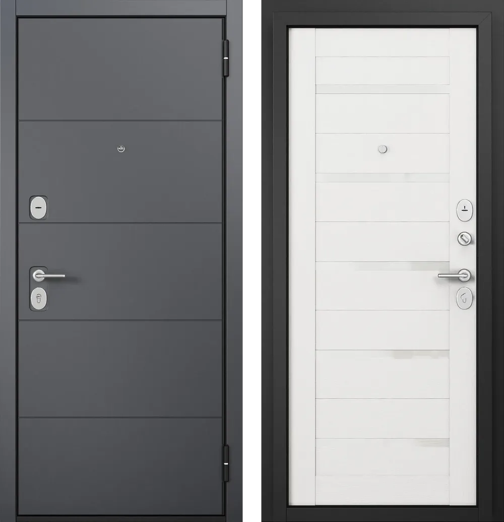 F2 FAMILY ECO PP E-194 Оскуро - Е-142 Lacobel White Белый ларче