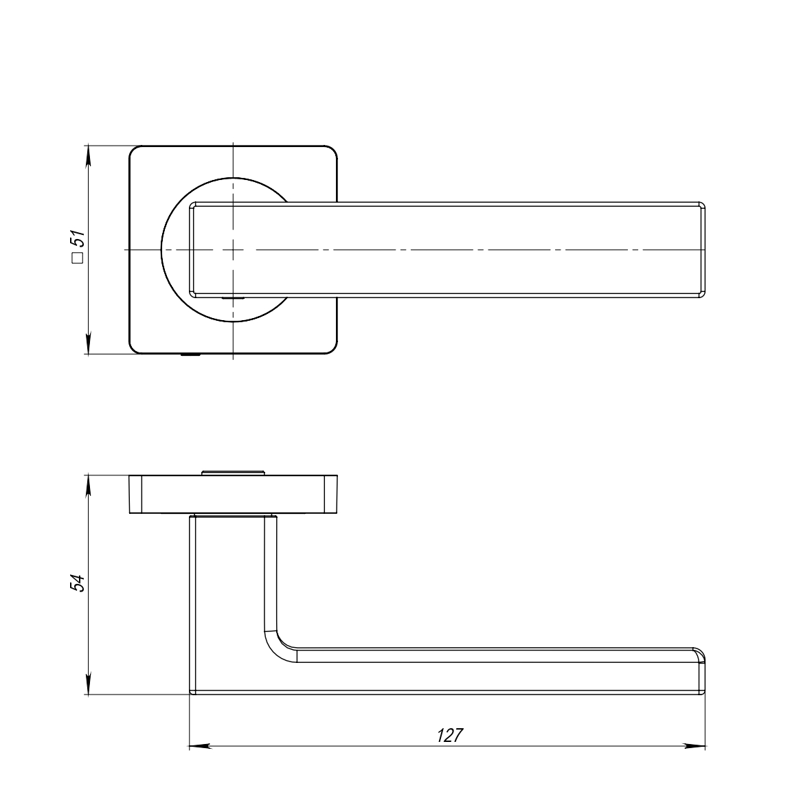 Ручка Ajax (Аякс) раздельная K.JK51.OPTIMA (OPTIMA JK) BL-24 черный