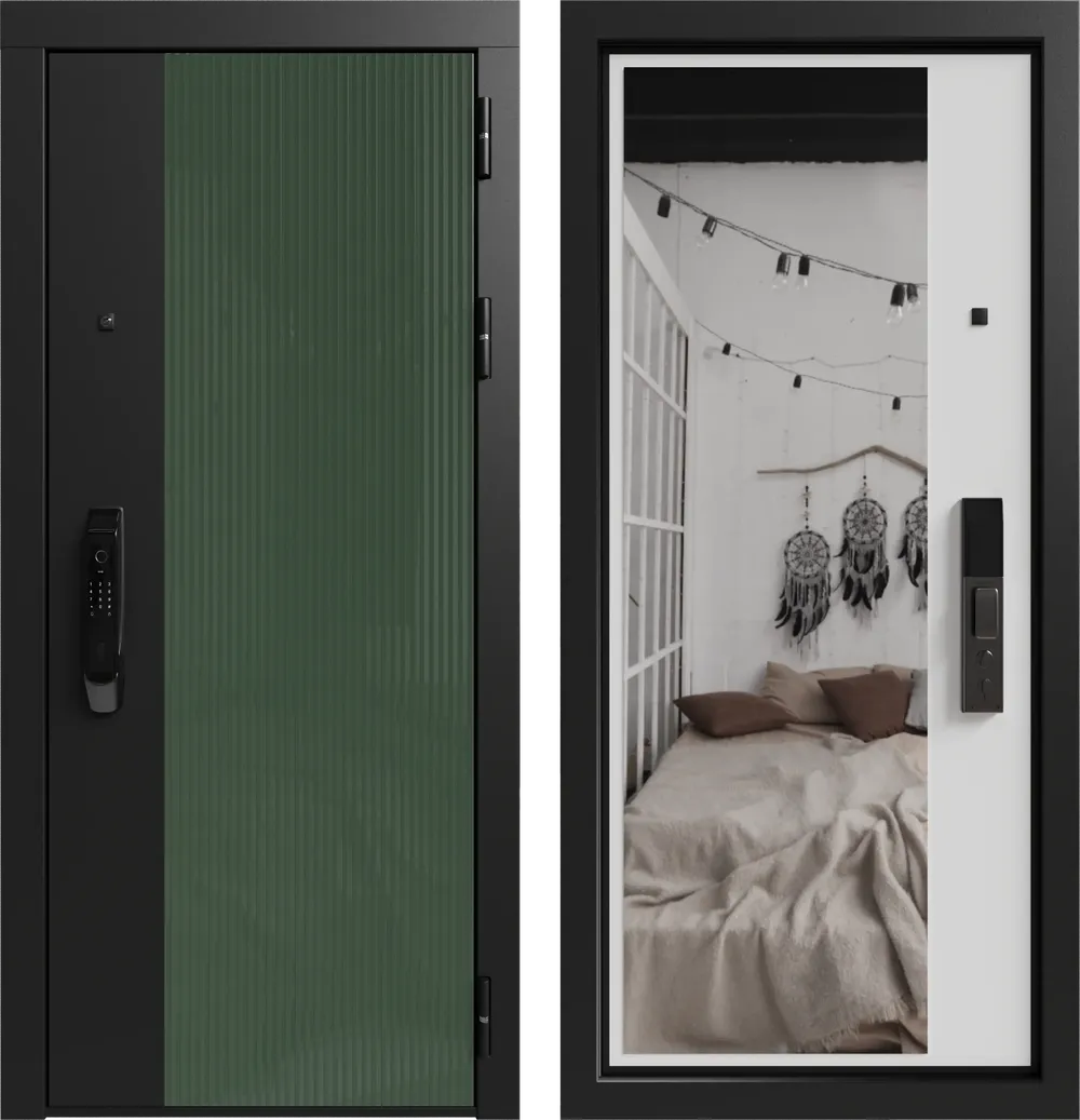 Делла ЮР-43 Вудлайн олива - ЮР-42 зеркало ZB Белый