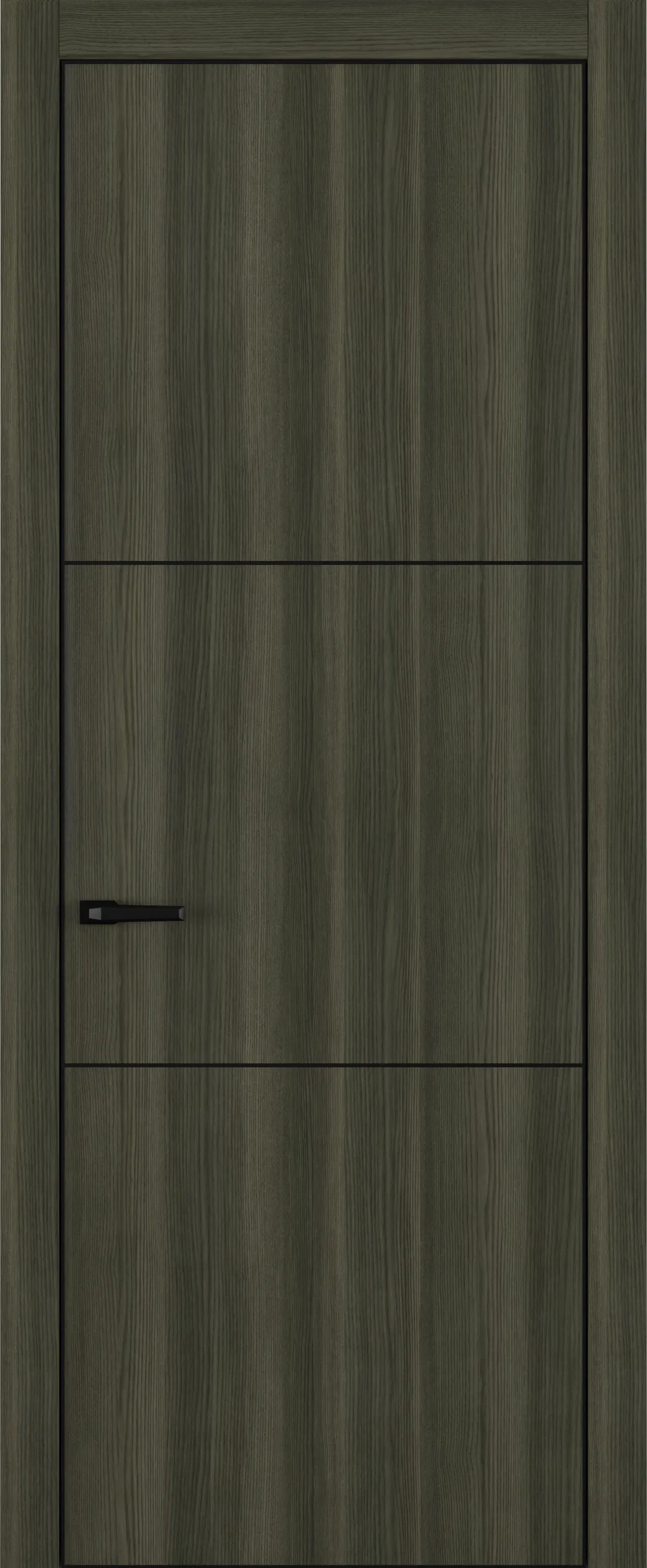 Квалитет К11 Дуб темный ALU Черная с 4-х молдинг черный (Mb)