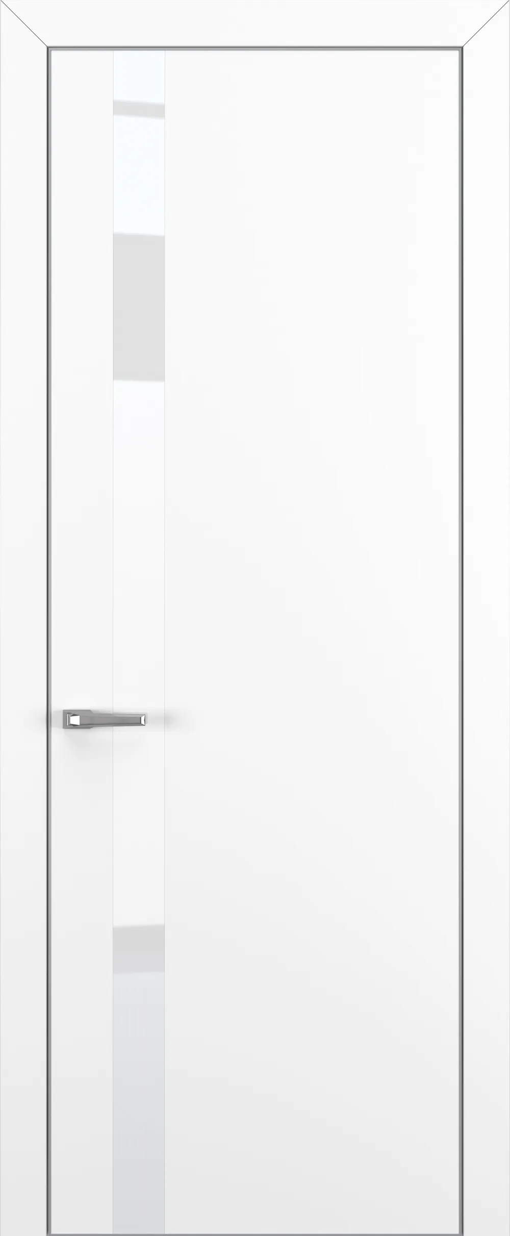 Квалитет К2 Lacobel White Pure Белый матовый ALU Серая с 4-х зпп Eclipse под 2 петли зпз 196