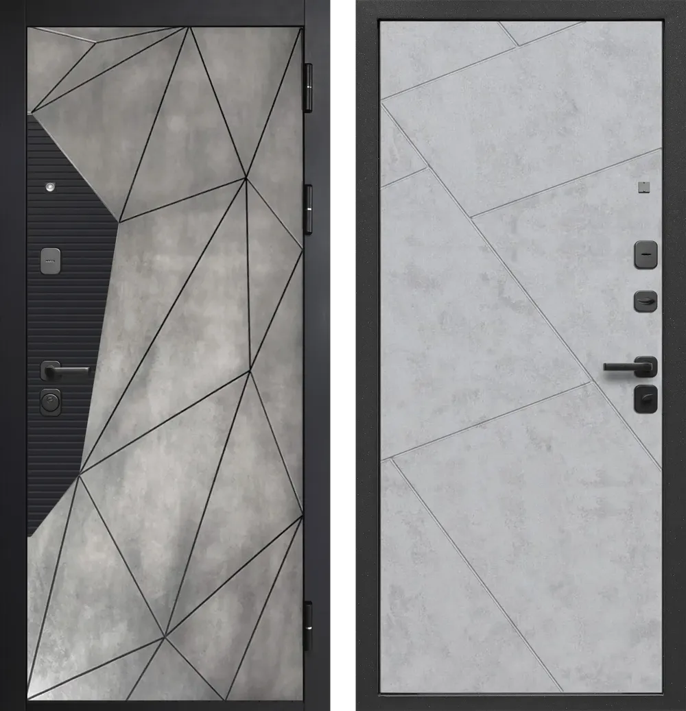 Гарда 9 Геометрия Бетон лофт графит - бетон снежный