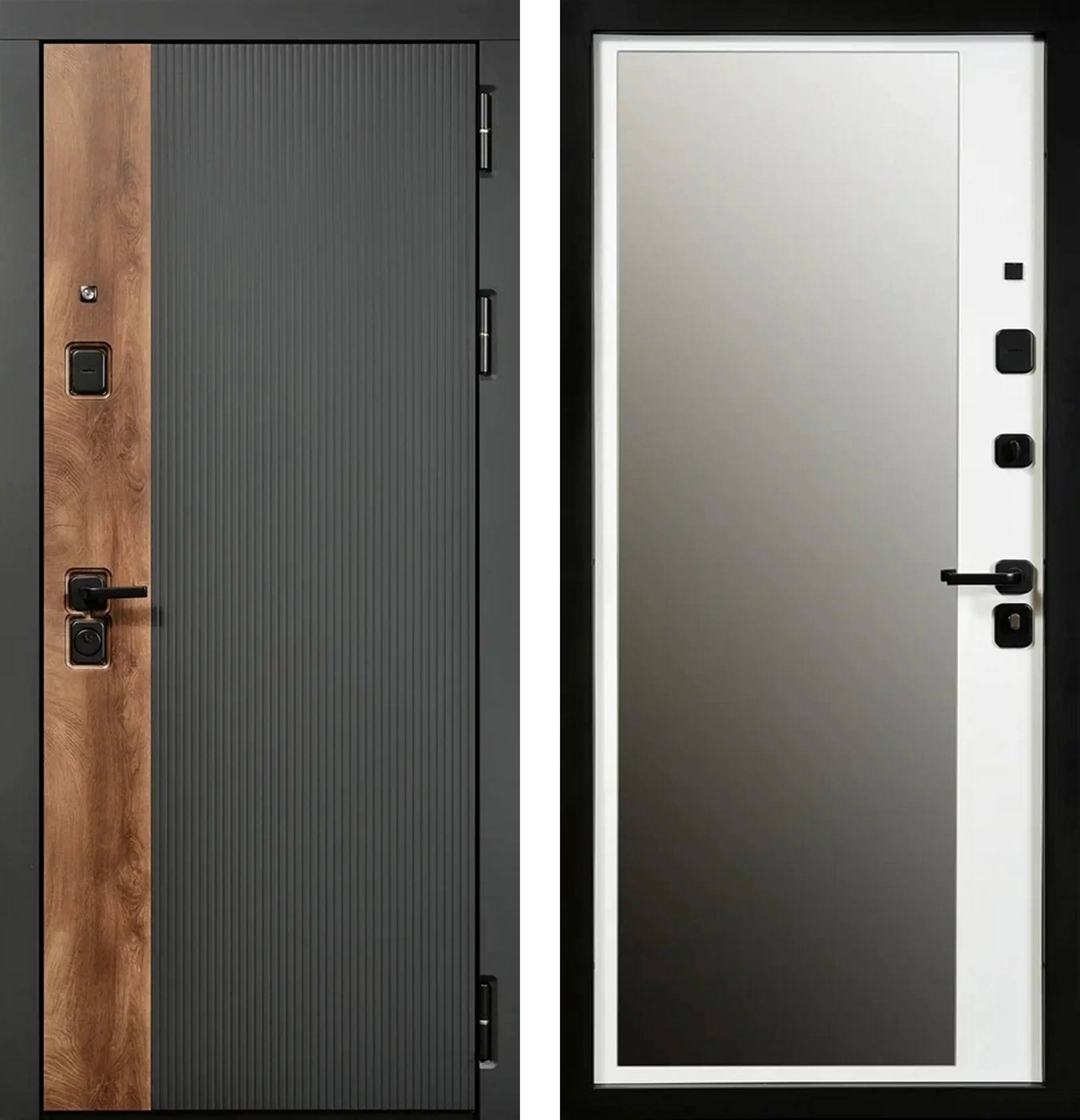 Мальта 3К90 ЮР-56 RAL 9005 - ЮР-42 зеркало ZB Белый