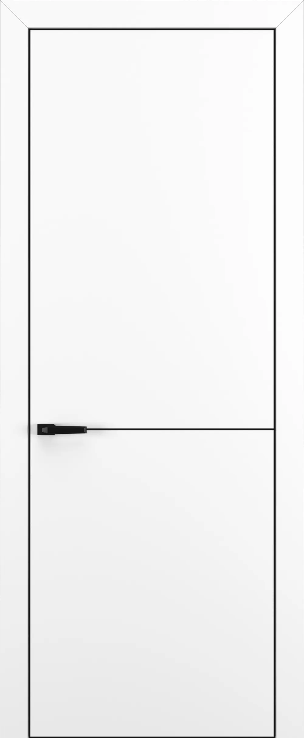 Квалитет К10 Белый матовый ALU Черная с 4-х молдинг черный (Mb) зпп Eclipse под 2 петли зпз 196