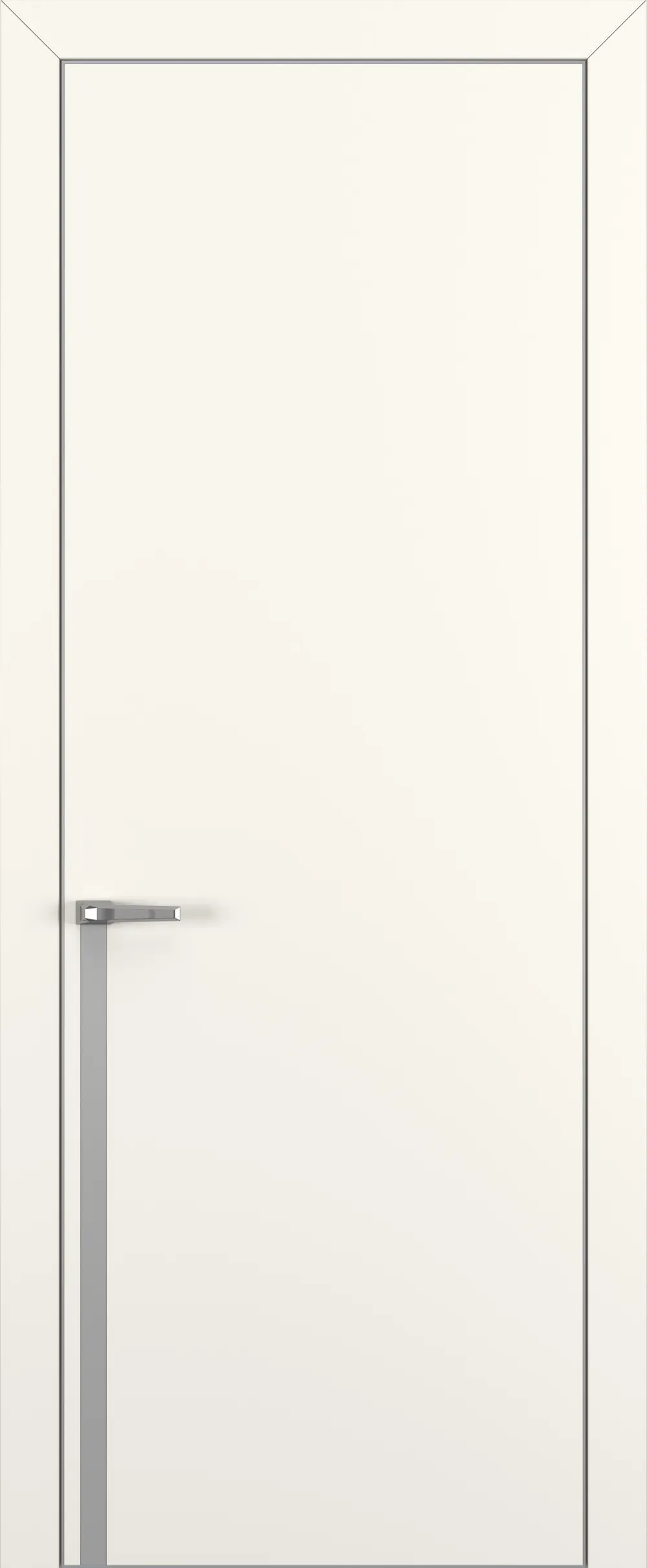 Квалитет К21 Молочный матовый ALU Серая с 4-х молдинг серебро (Mh)