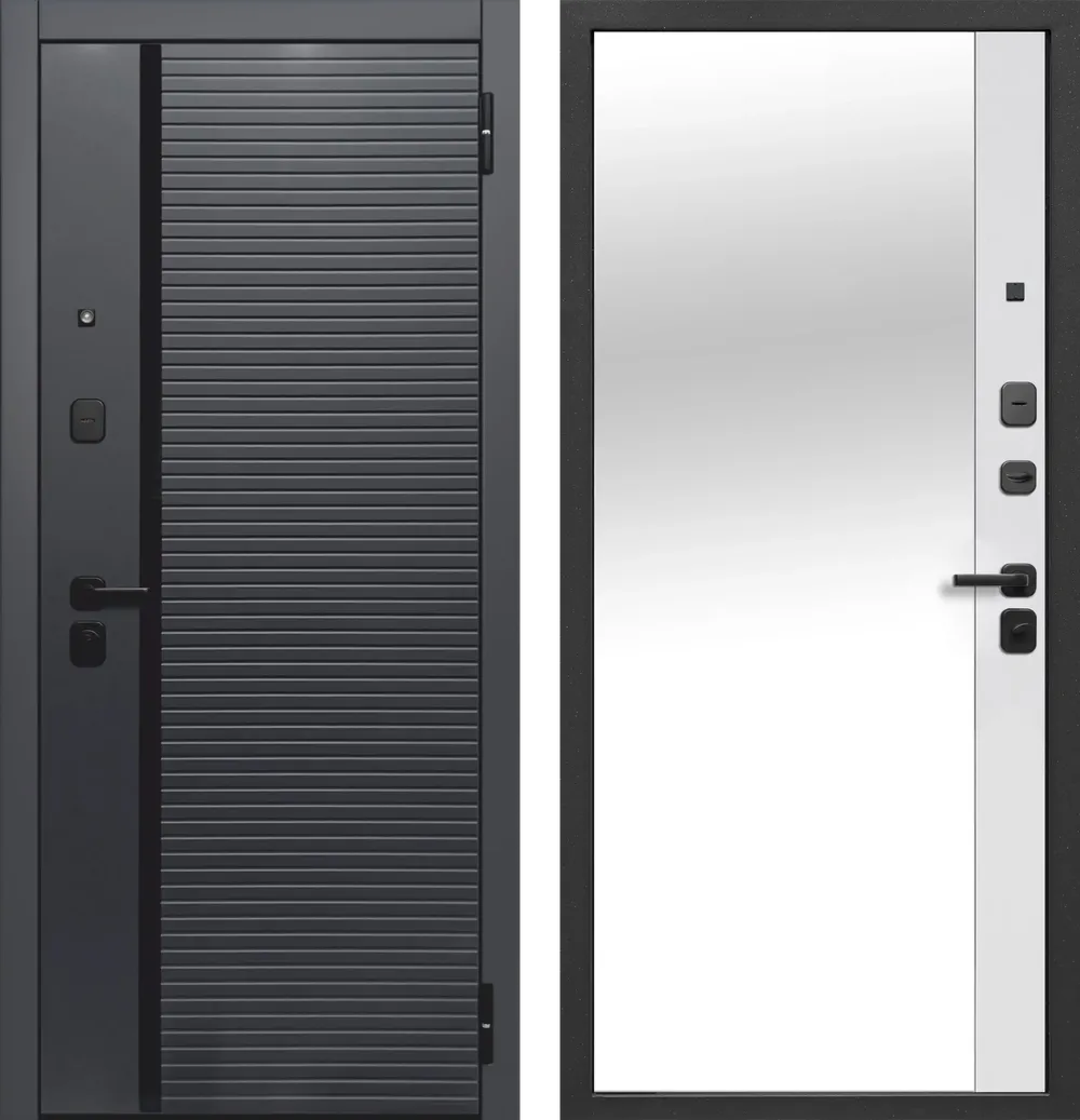 Гарда 7.5 см Черное Зеркало Сатин черный - Эмалит белый