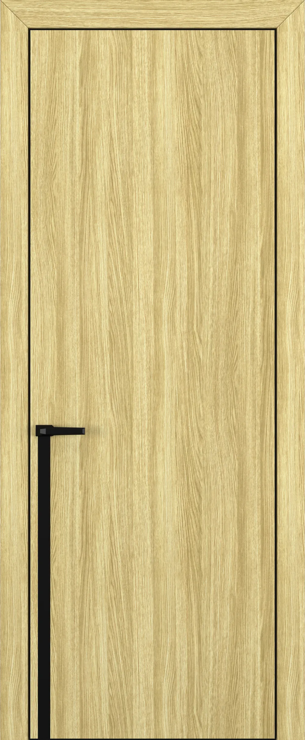 Квалитет К21 Дуб натуральный ALU Черная с 4-х молдинг черный (Mb)