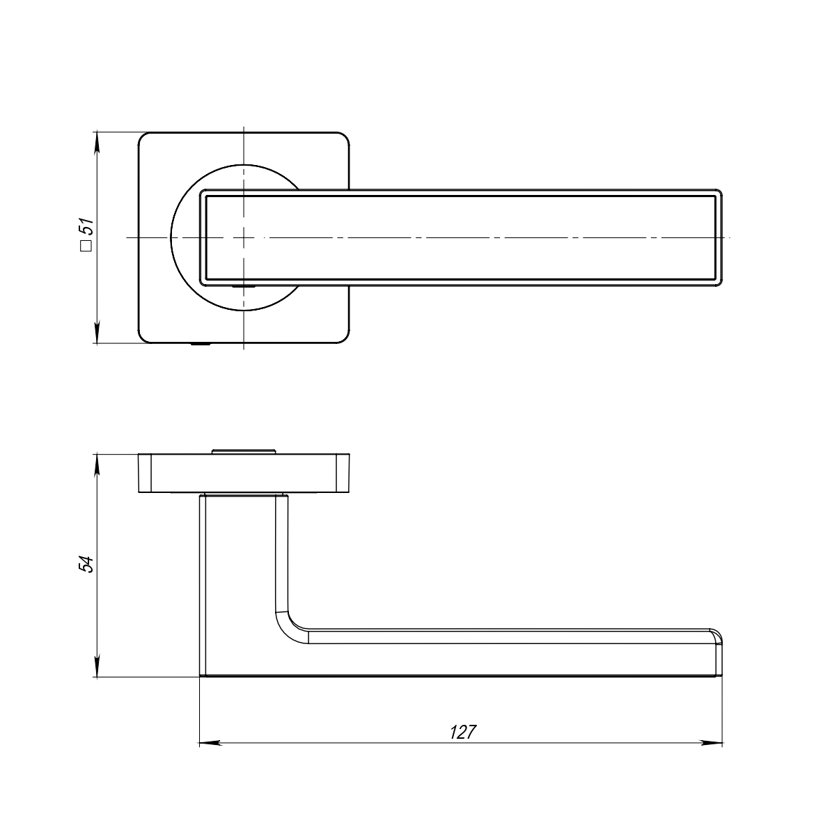 Ручка Ajax (Аякс) раздельная K.JK51.OPTIMA plus (OPTIMA plus JK) BL/GR-24 черный/графит