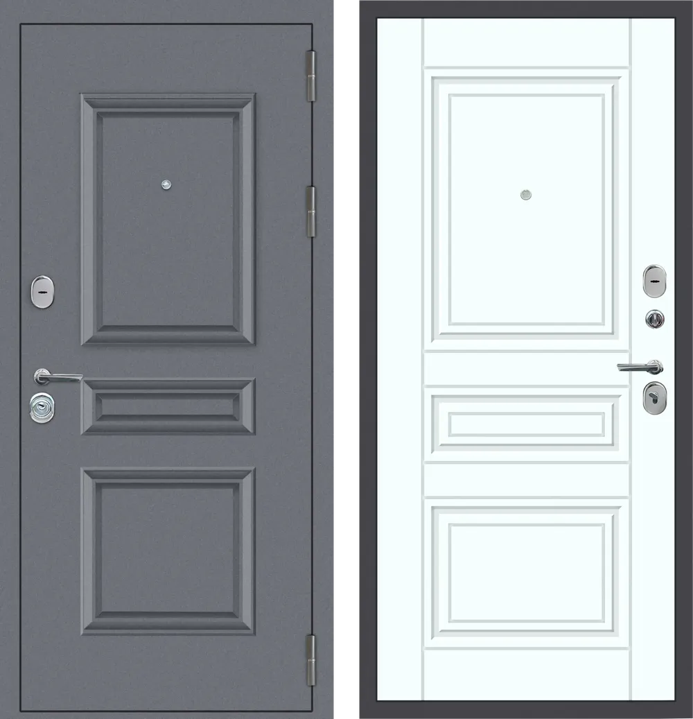 M52 с фрезеровкой Букле графит - ФЛ-10 Velluto Bianco AG 700