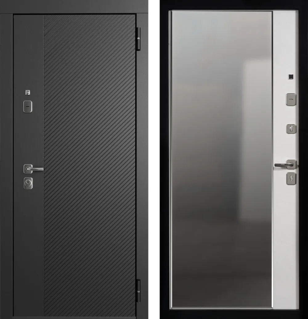 TR 2 ЮП-19 ZB 999-2 Черный кварц - ЮП-15 (зеркало) ZB Белый