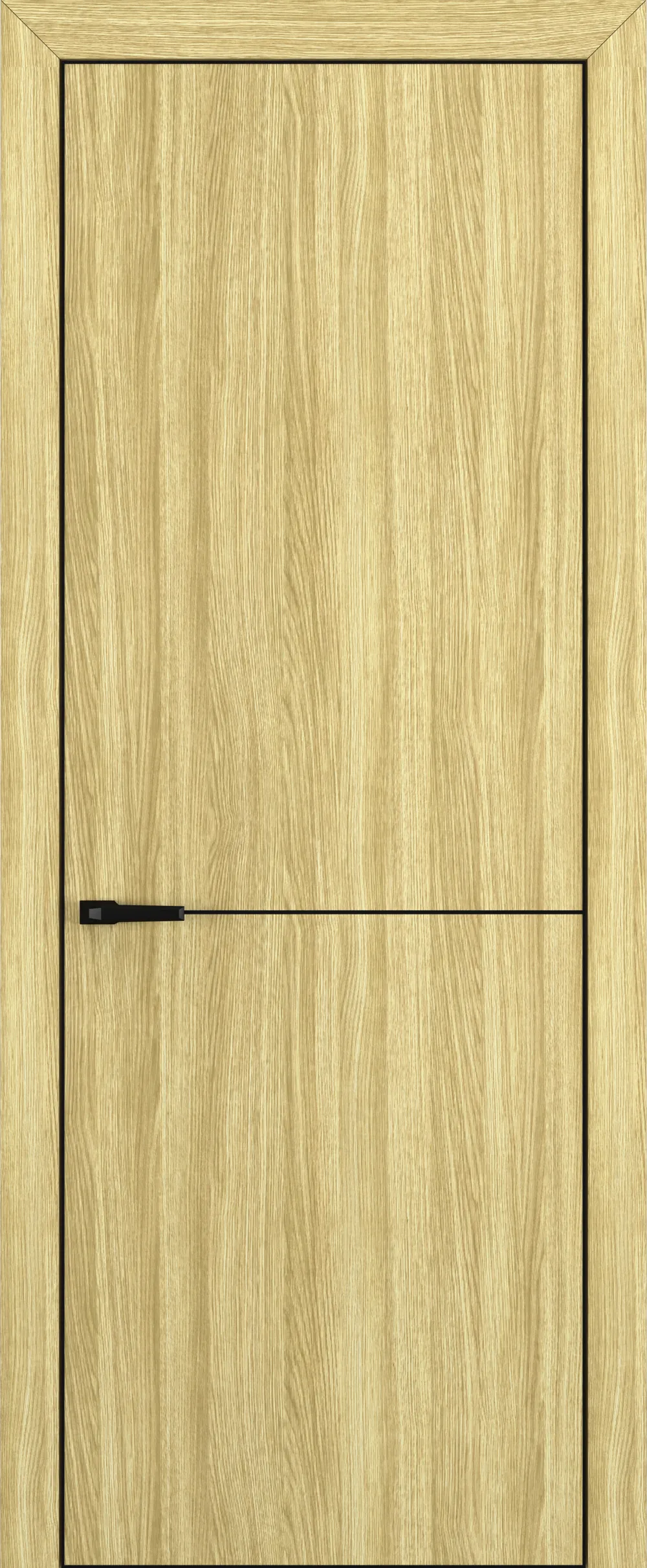 Квалитет К10 Дуб натуральный ALU Черная с 4-х молдинг черный (Mb)