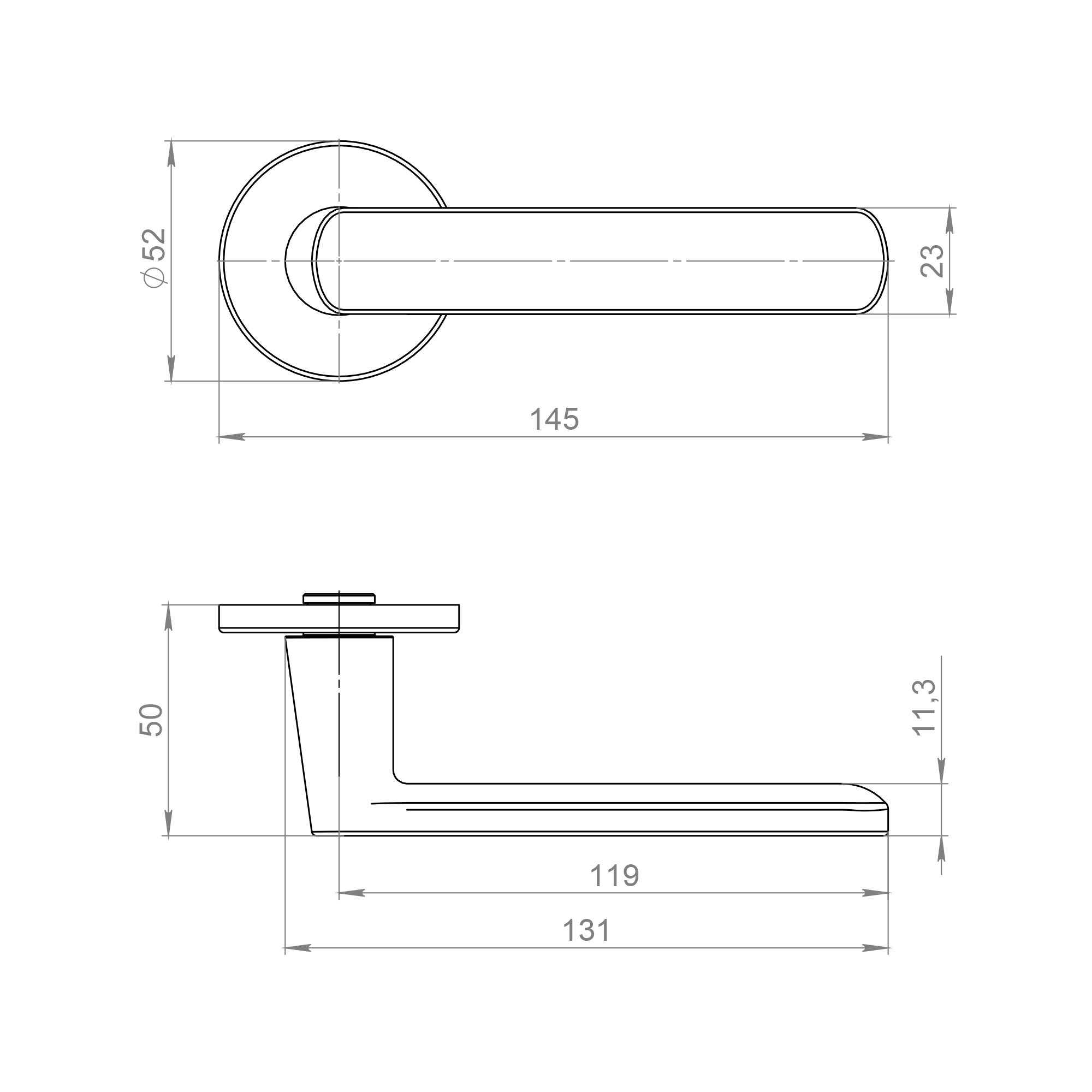 Ручка Ajax (Аякс) раздельная R.JSR51.NANO BL-24 черный