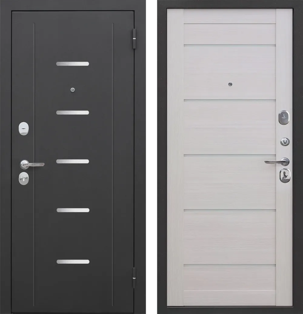 Гарда муар Царга Лазер Черный муар - Лиственница беж.