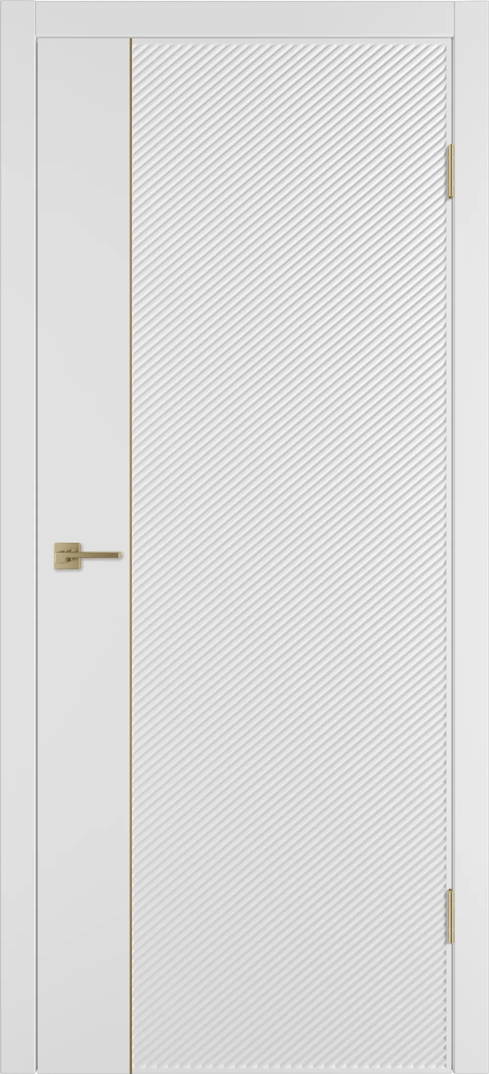 Linea DR1 ДГ Белая эмаль Молдинг Золото