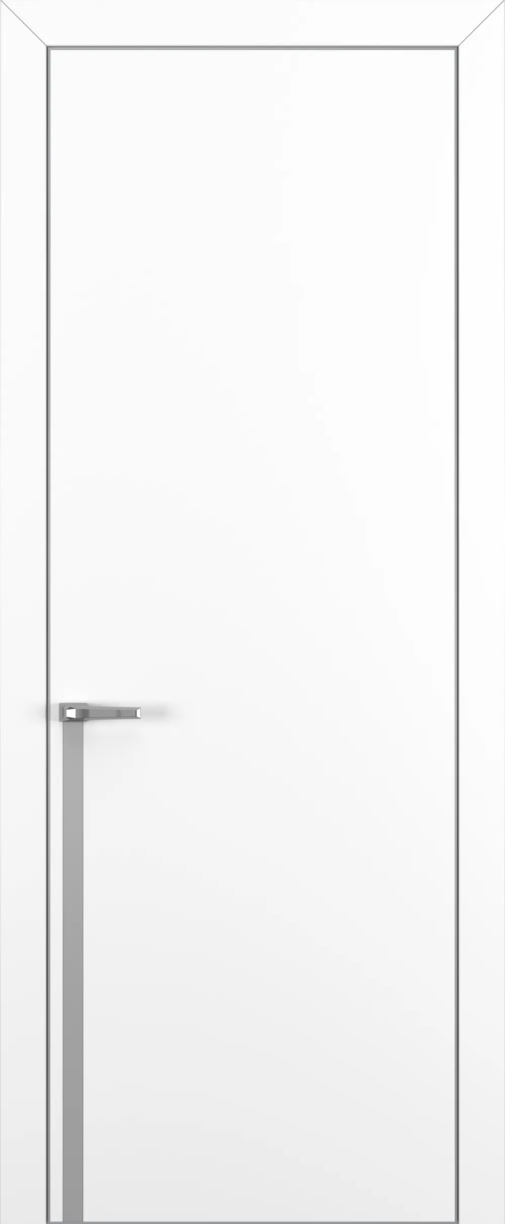 Квалитет К21 Белый матовый ALU Серая с 4-х молдинг серебро (Mh)