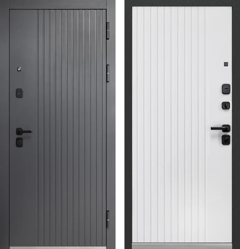 Luxor Вертикаль Сатин графит - Эмалит белый