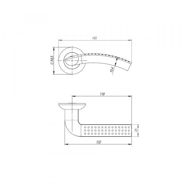 Ручка Punto (Пунто) раздельная R.TL54.LOGICA (LOGICA TL) 105mm SG/GP-4 матовое золото/золото