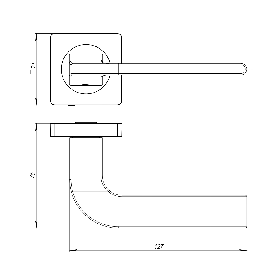 Ручка Ajax (Аякс) раздельная K.JK51.SPLINE (SPLINE JK) SSC-16 сатинированный хром