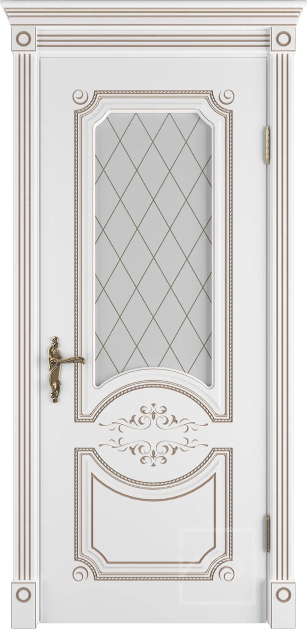 Милана эст. ДО 3D Art Cloud Белая эмаль пат. капучино PC