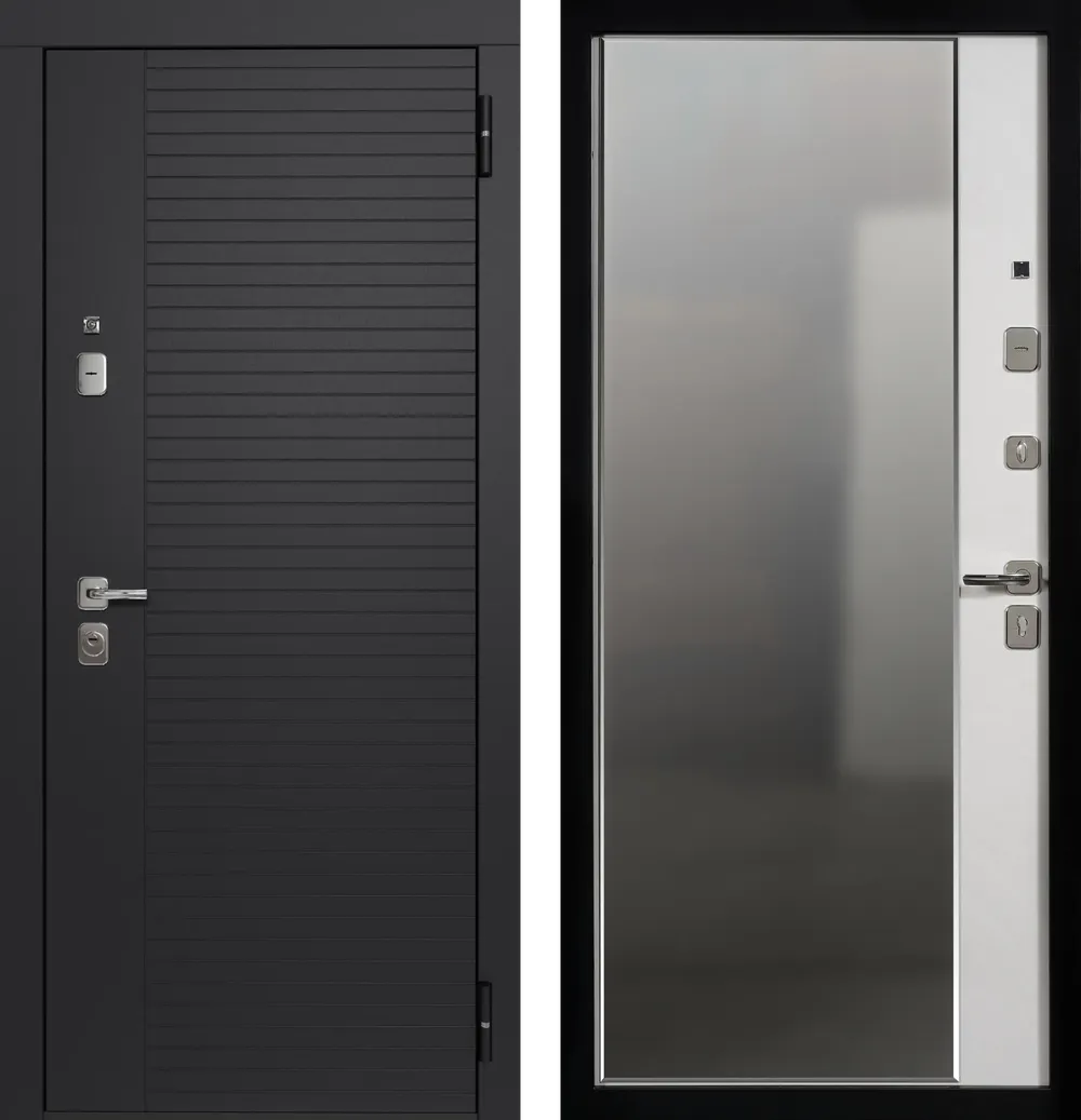 TR 13 ЮП-17 ZB 999-2 Черный кварц - ЮП-15 (зеркало) ZB Белый