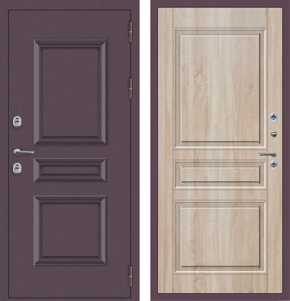 M63 ТЕРМО с фрезеровкой Букле опал - ФЛТ-2 Дуб Сонома светлый