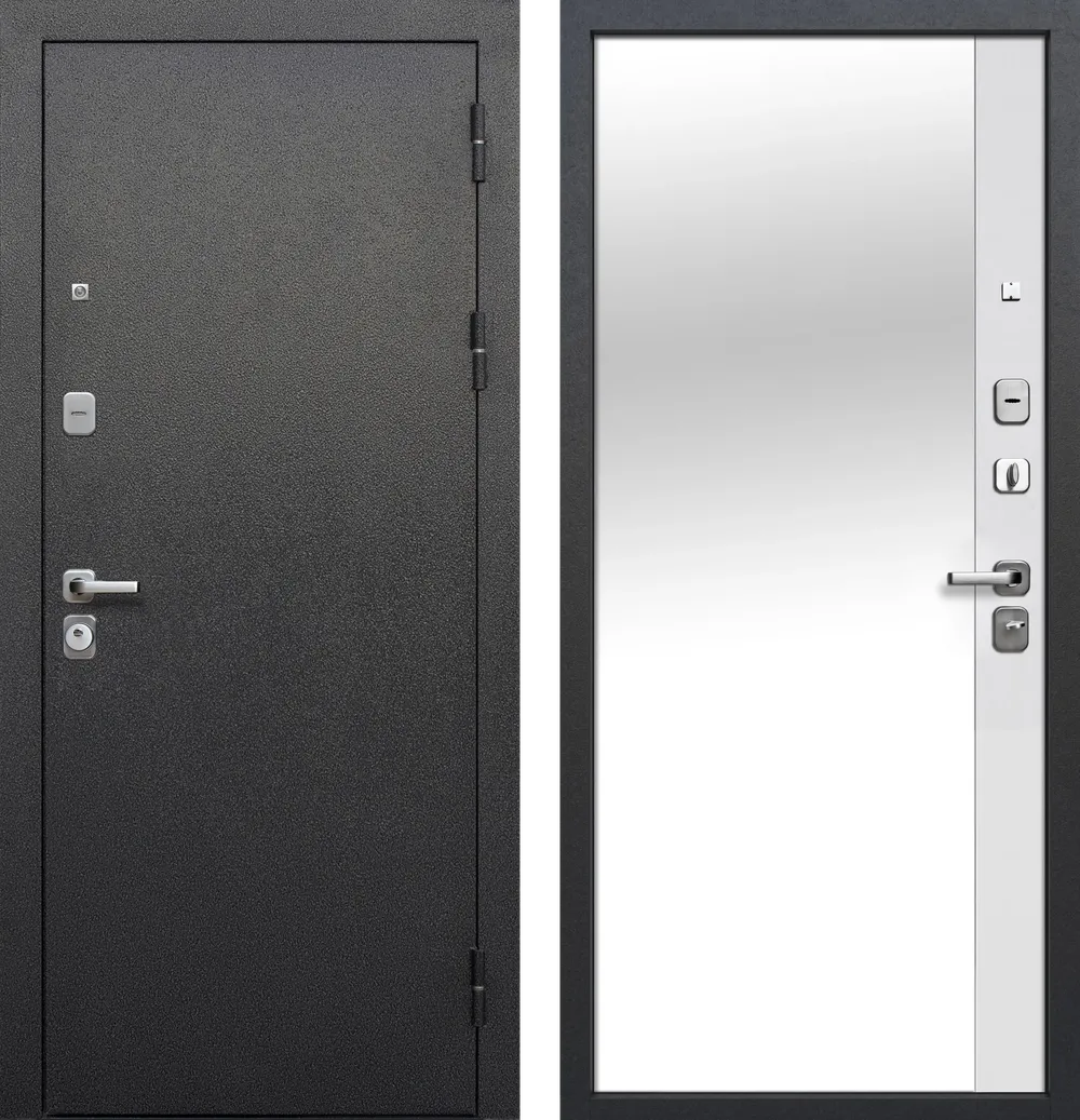 Гарда 9 Зеркало Эмалит Белый Антик серебро - Эмалит белый