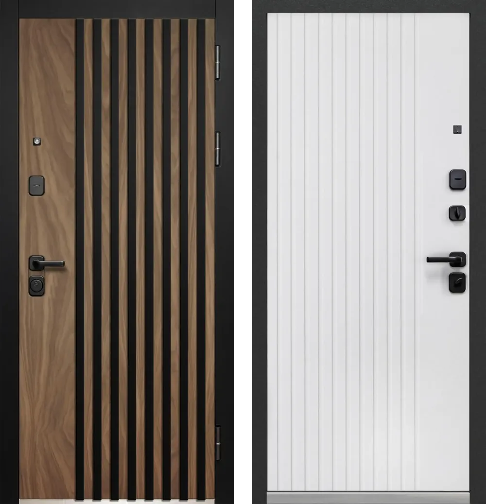 Luxor 3D Рейка Орех американский мокко - Эмалит белый