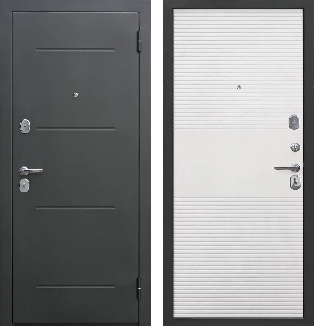 Гарда муар 10 мм Черный муар - Белый ясень